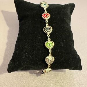 Silver 925 Bracelet with hearts  - Women's Jewelry